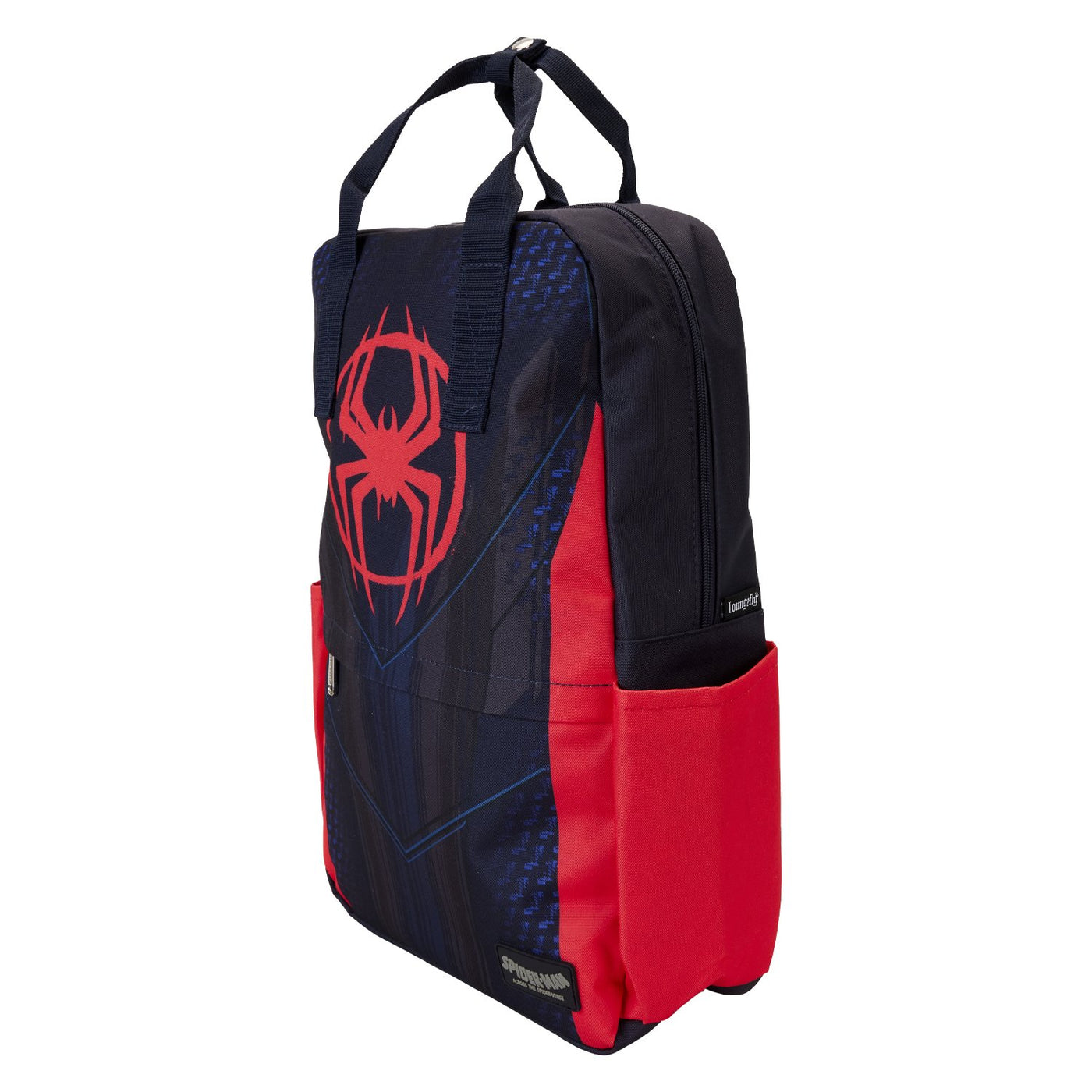 Loungefly Marvel Spiderverse Miles Morales Suit Full-Size Nylon Mini Backpack - Side View