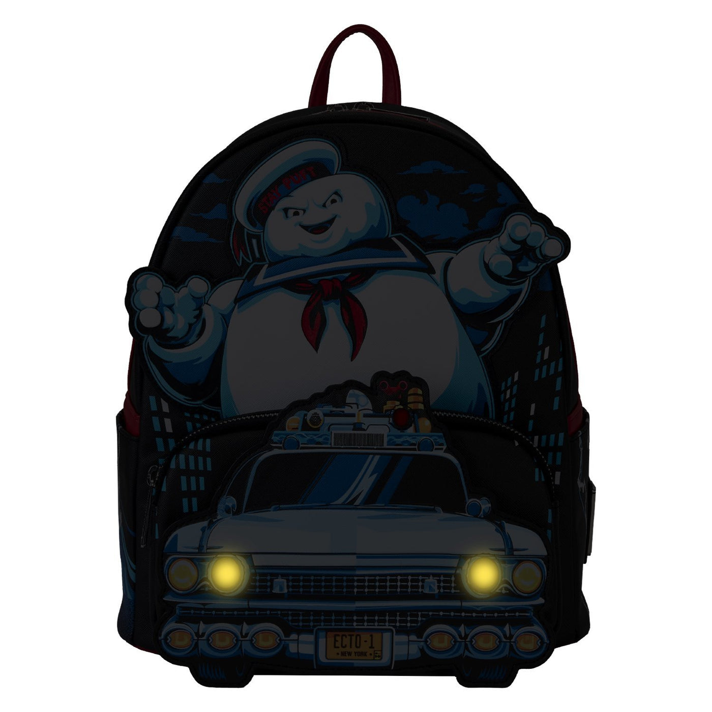 Loungefly Sony Ghostbusters Stay Puft Ecto-1 Light Up Mini Backpack