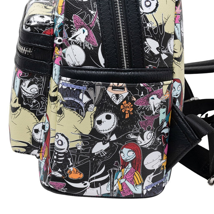 Loungefly Disney The Nightmare Before Christmas Allover Print Mini Backpack - 707 Street Exclusive