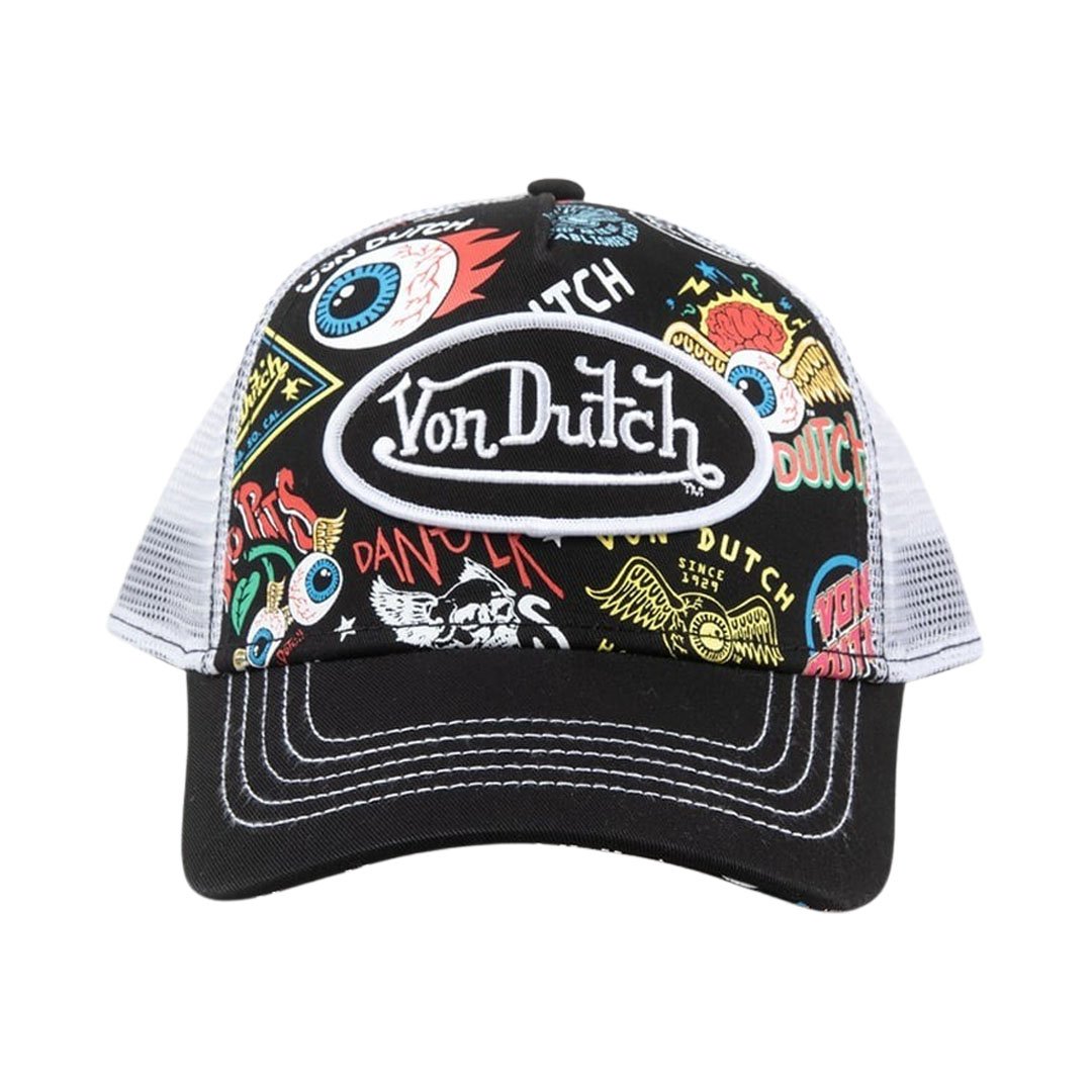 Von Dutch Jax Black/White Trucker Hat