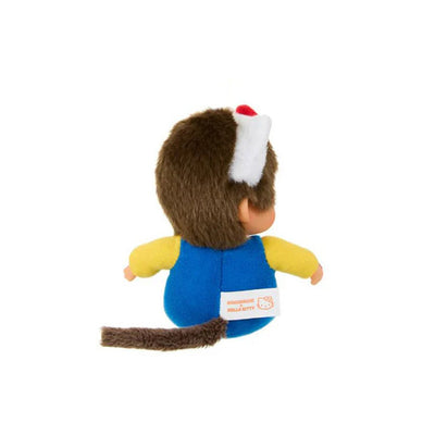 Monchhichi x Hello Kitty Big Head 4.7" Plush Keychain