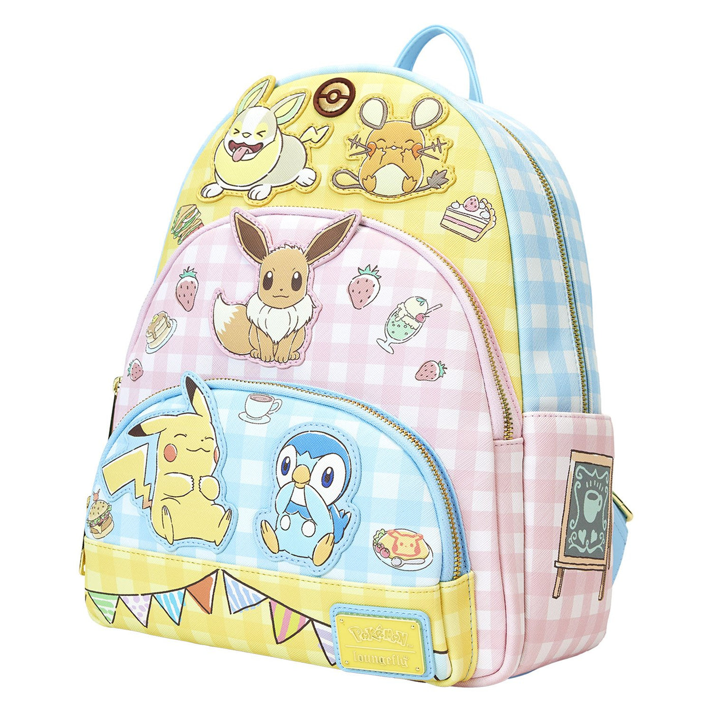 Loungefly Pokemon Café Triple Pocket Mini Backpack