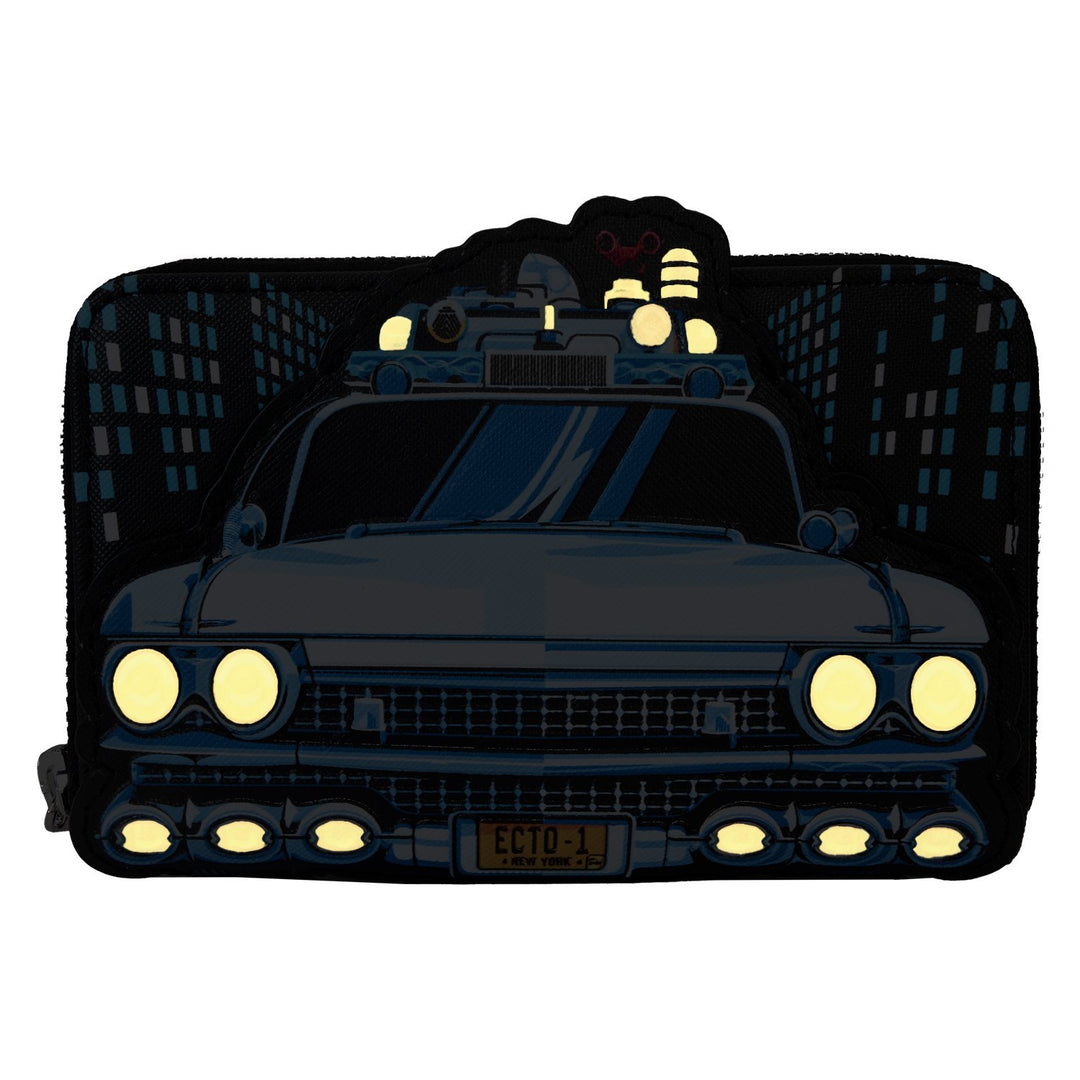 Loungefly Sony Ghostbusters Ecto-1 Glow Zip Around Wallet