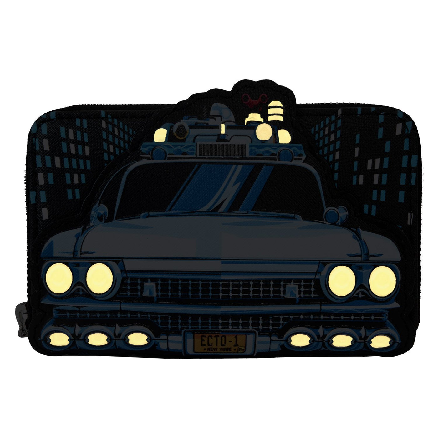 Loungefly Sony Ghostbusters Ecto-1 Glow Zip Around Wallet
