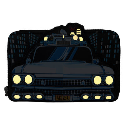 Loungefly Sony Ghostbusters Ecto-1 Glow Zip Around Wallet
