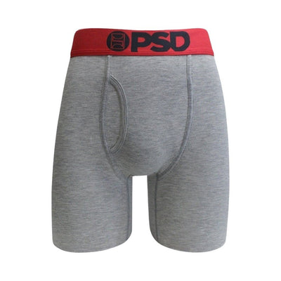 PSD Underwear Men's Red Modal Boxer Briefs 3-Pack - Grey