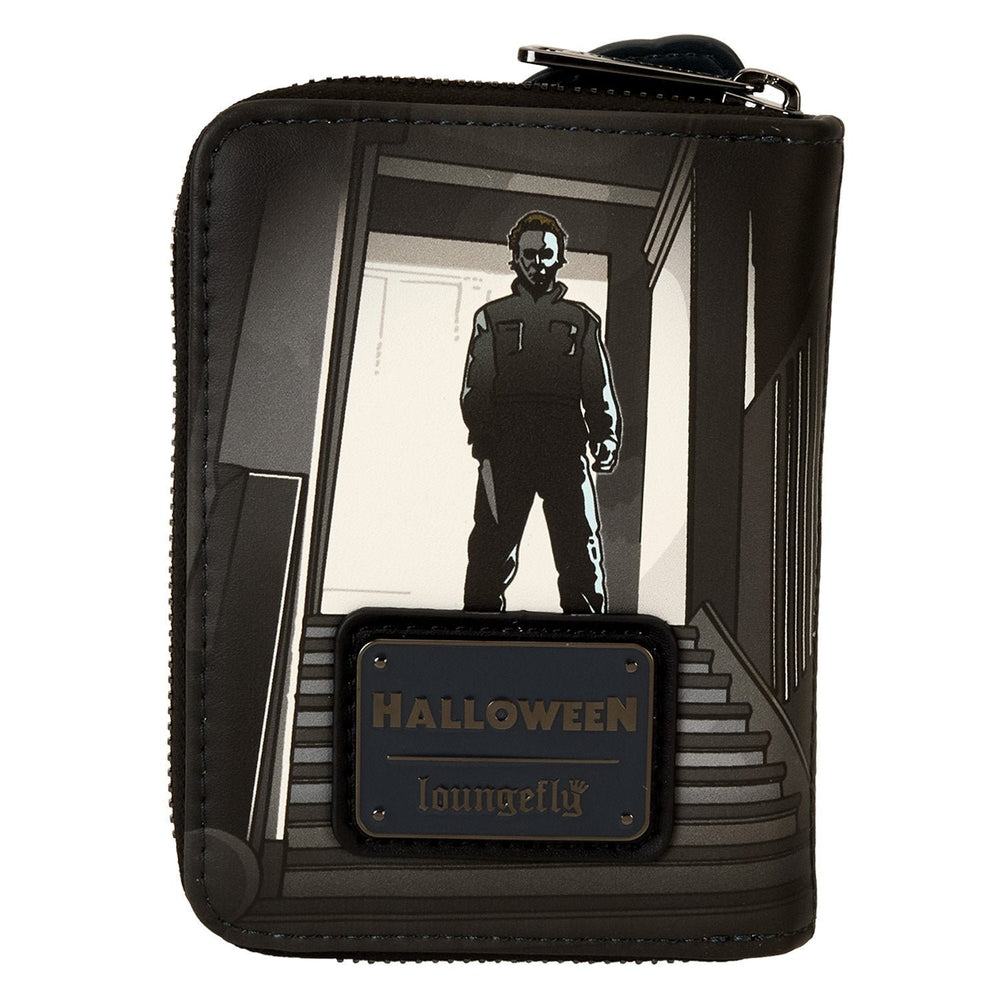 Loungefly Compass International Halloween Michael Myers Jack-O'-Lantern Glow Zip Around Wallet