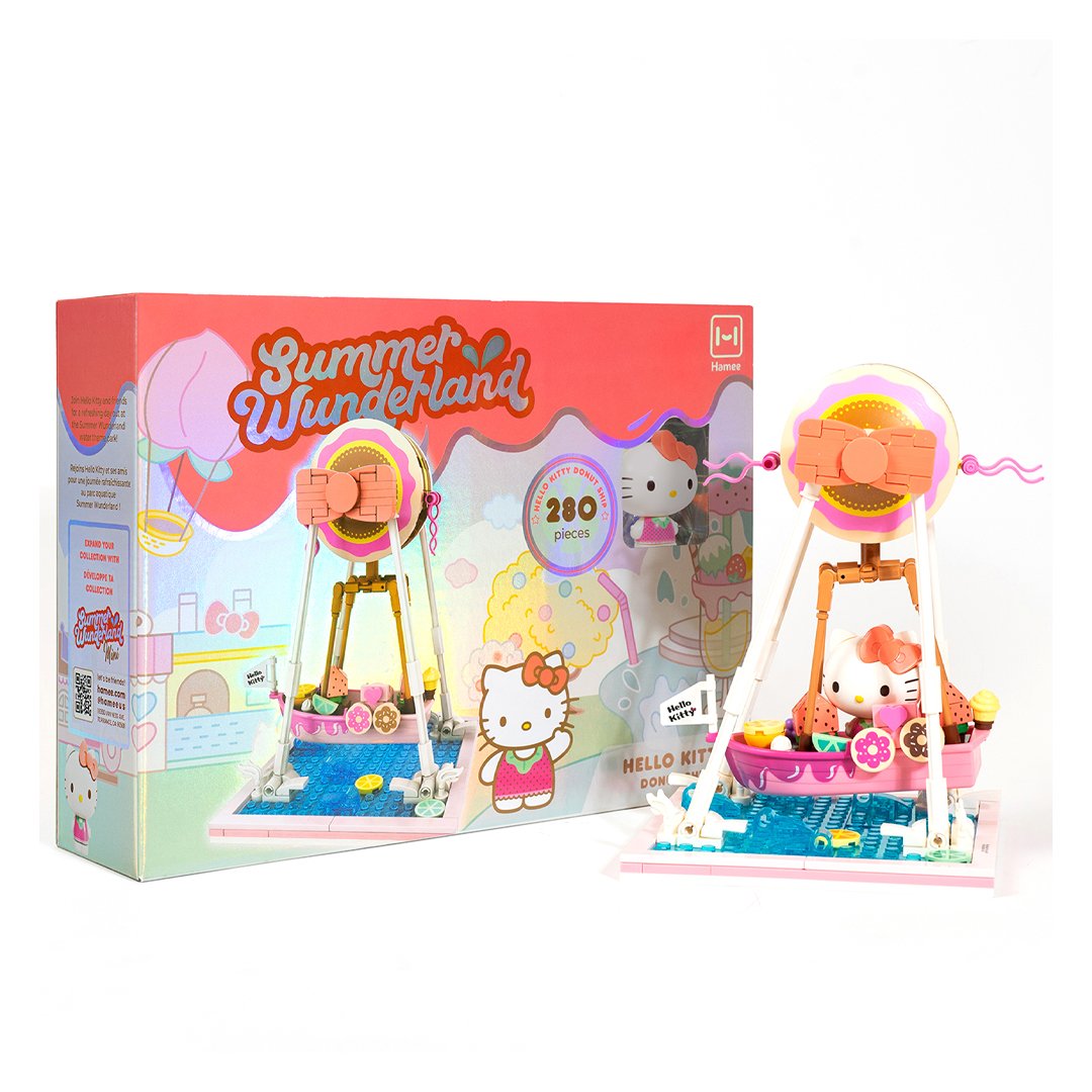 Hamee Sanrio Building Blocks Summer Wunderland - Hello Kitty Donut Ship