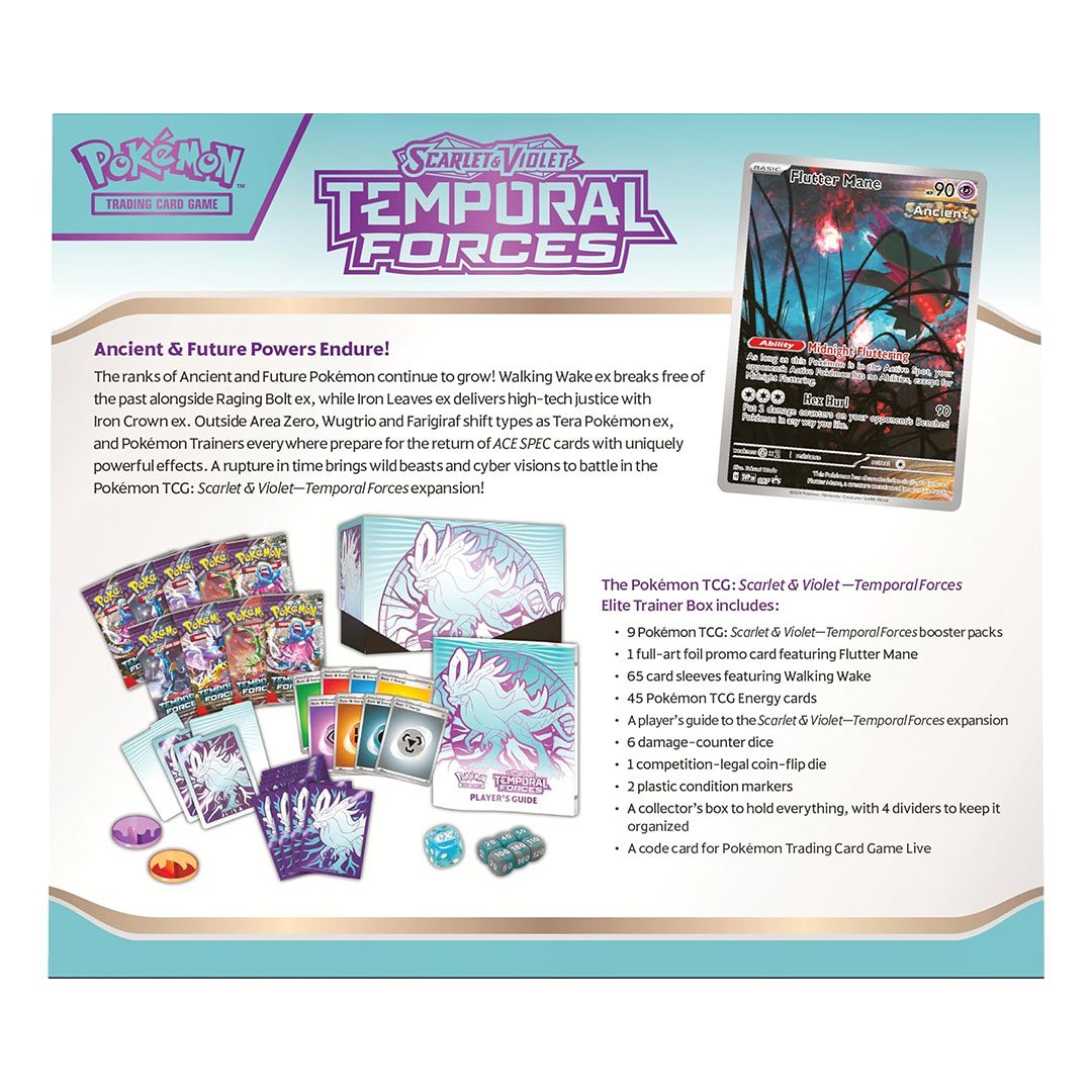 Pokemon TCG: Scarlet & Violet: Temporal Forces Elite Trainer Box - Option 1 details