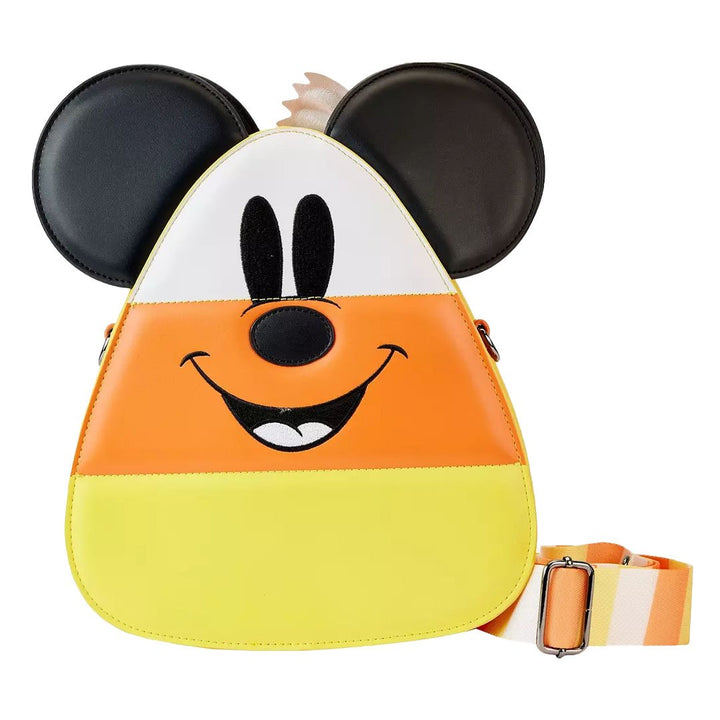 Loungefly Disney Mickey and Minnie Mouse Candy Corn Crossbody Bag
