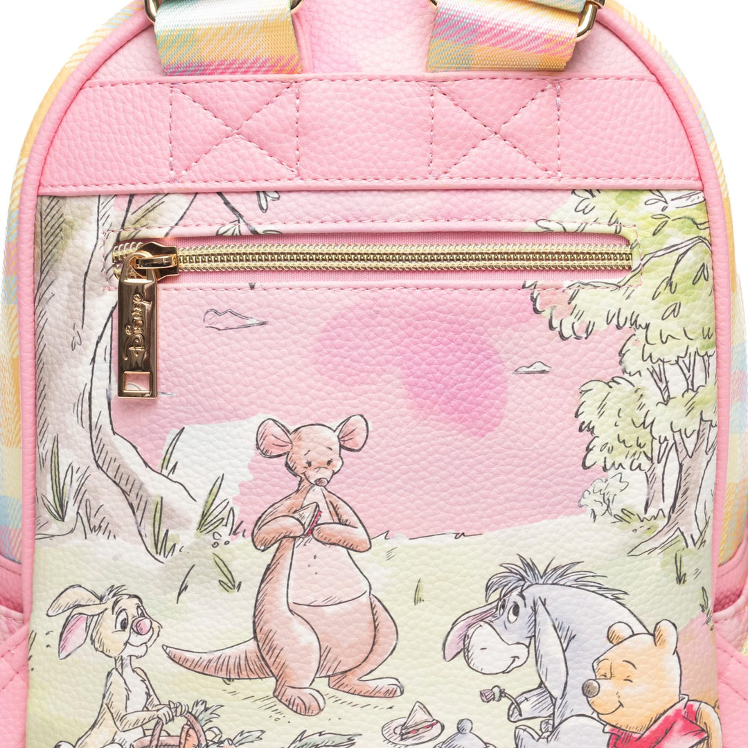 Wondapop Disney Winnie The Pooh Kanga and Roo Picnic 11" Vegan Leather Mini Backpack