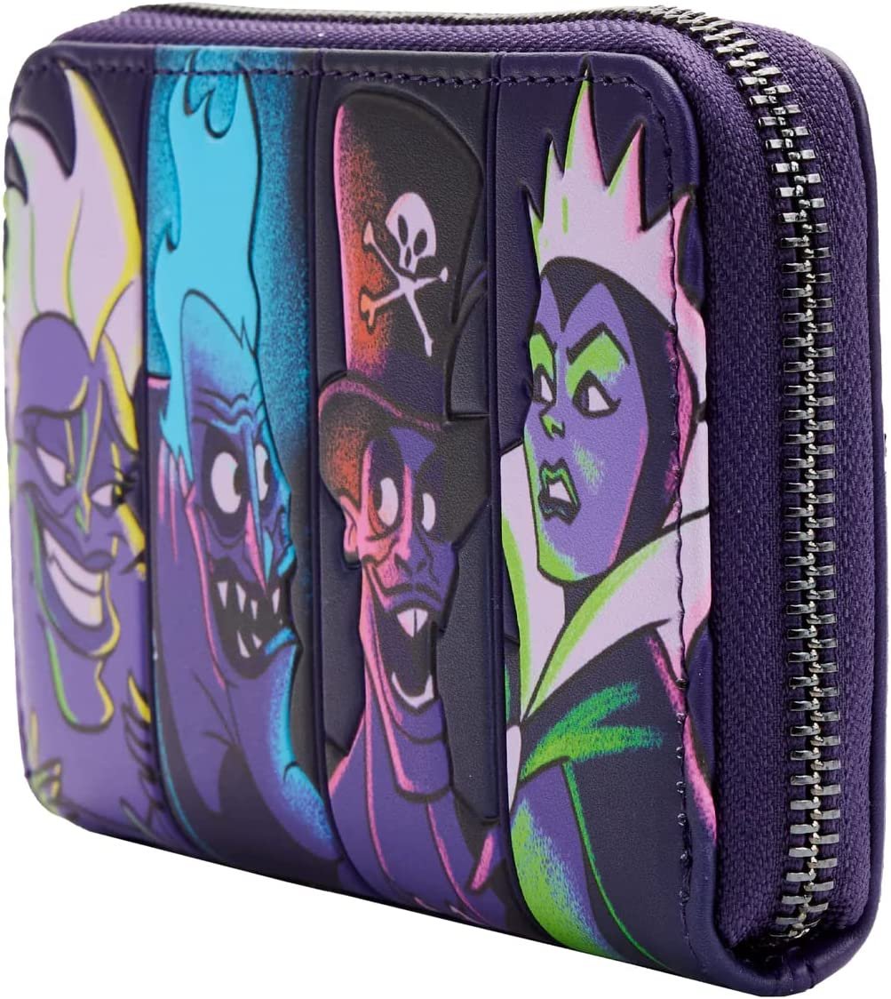 Loungefly Disney Villains In the Dark Zip-Around Wallet