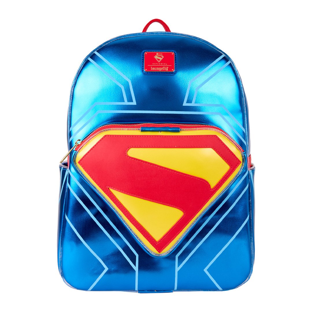 Loungefly Warner Brothers DC Superman Light Up Glow Full-Size Backpack