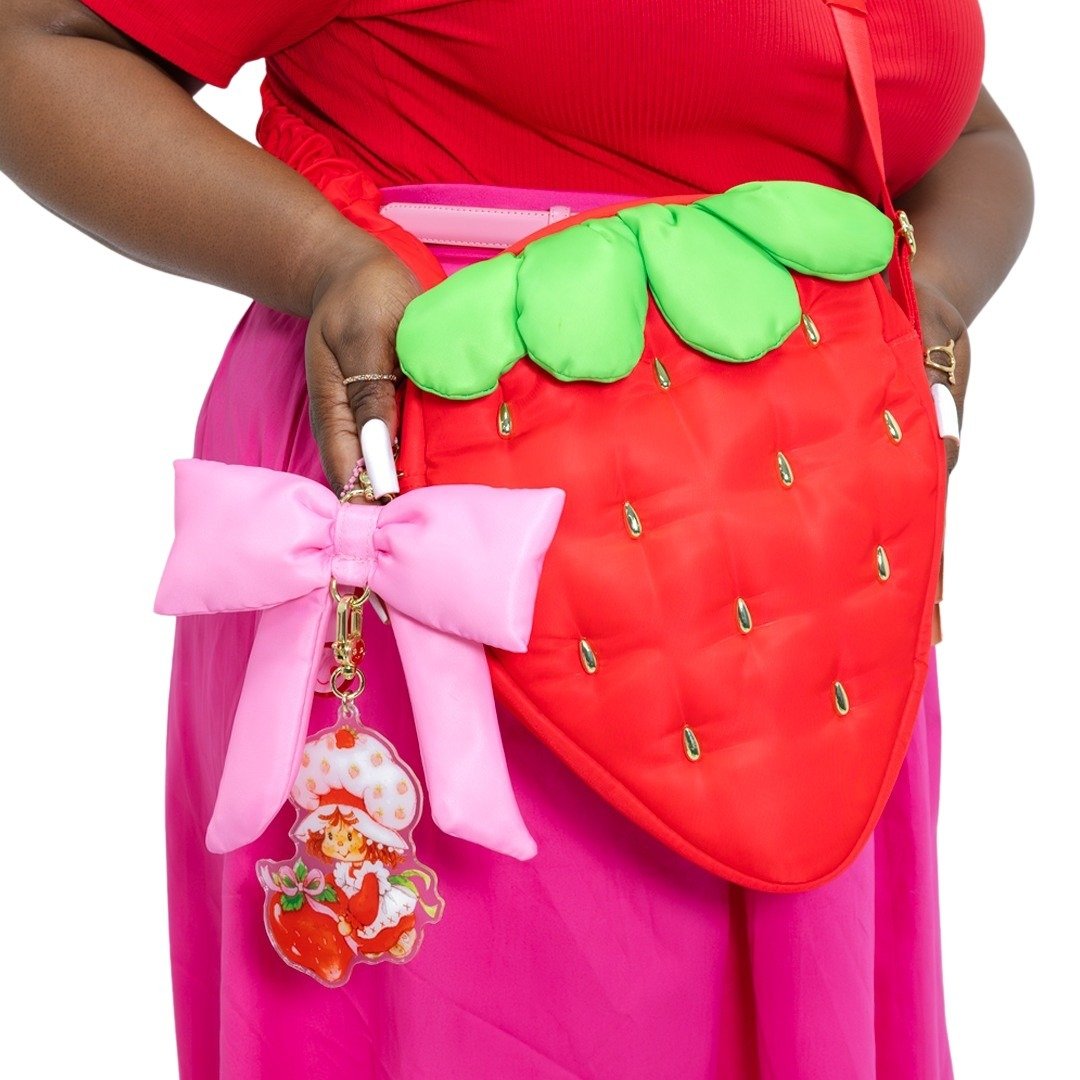 Whatever Makes You Happy Strawberry Shortcake Quilted Strawberry Crossbody Bag