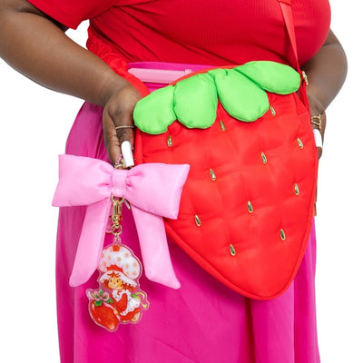 Whatever Makes You Happy Strawberry Shortcake Quilted Strawberry Crossbody Bag