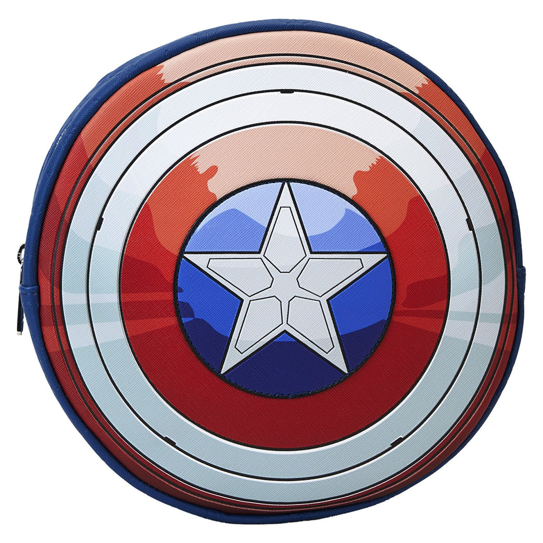 671803504783 - Loungefly Marvel Captain America: Brave New World Shield Crossbody Bag - front