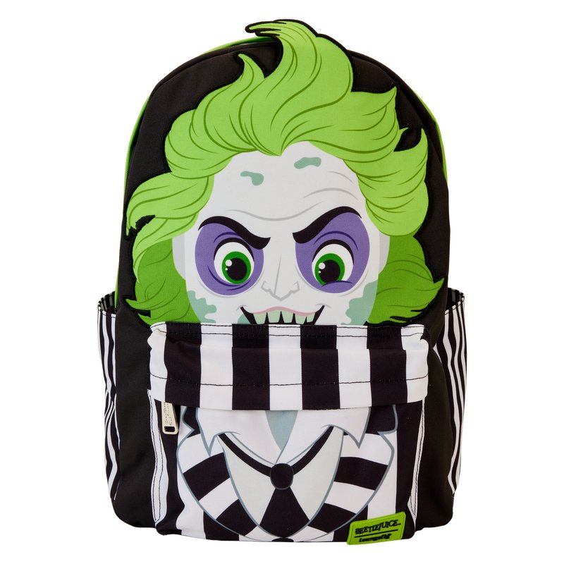 Loungefly Warner Brothers Beetlejuice Cosplay Full Size Nylon Backpack - Front