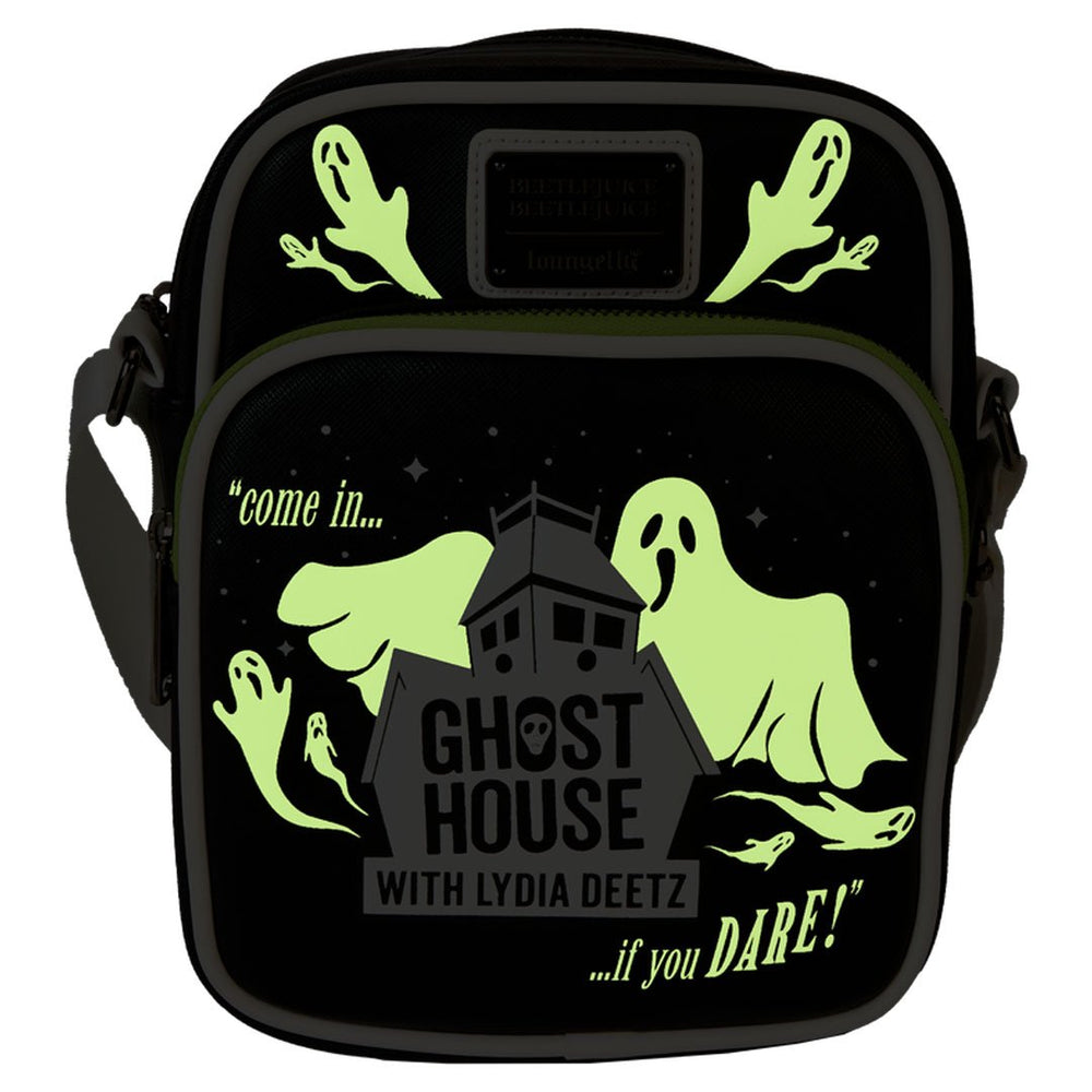 Loungefly Warner Brothers Beetlejuice Beetlejuice Ghost House Glow Crossbody Bag