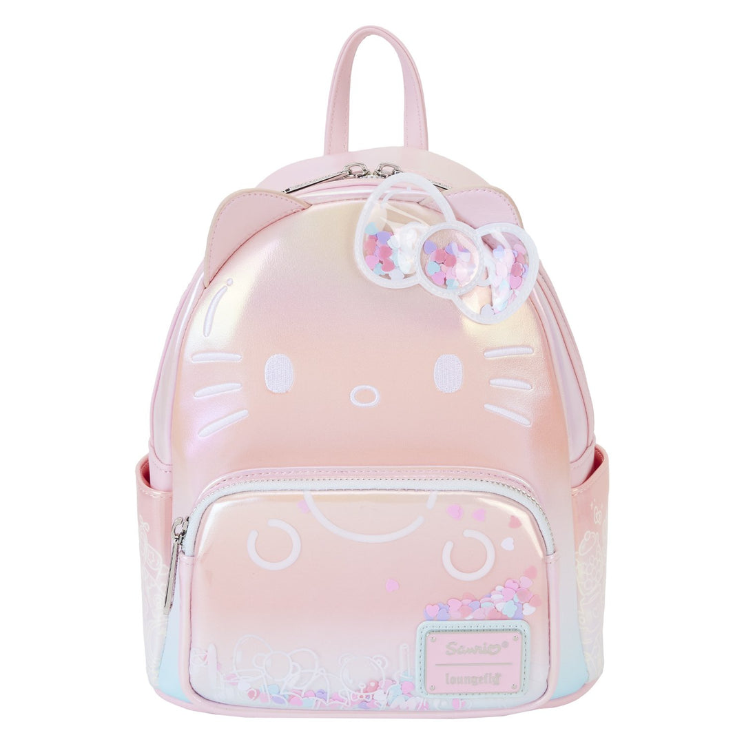 SANBK0531 - Loungefly Sanrio Hello Kitty 50th Anniversary Clear and Cute Cosplay Mini Backpack - Front