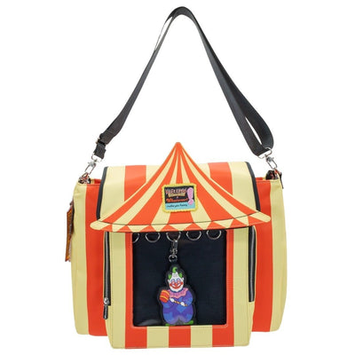 Whatever Makes You Happy Killer Klowns from Outer Space Padded Pin Trading Tent Crossbody with Bag Charm