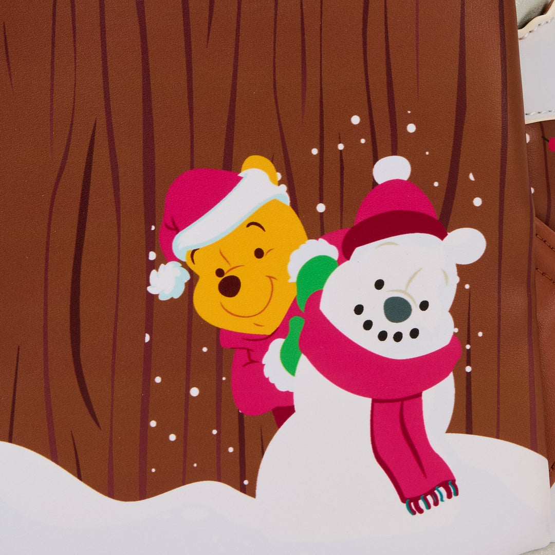 Loungefly Disney Winnie The Pooh &amp; Friends Christmas Greetings Light Up Mini Backpack