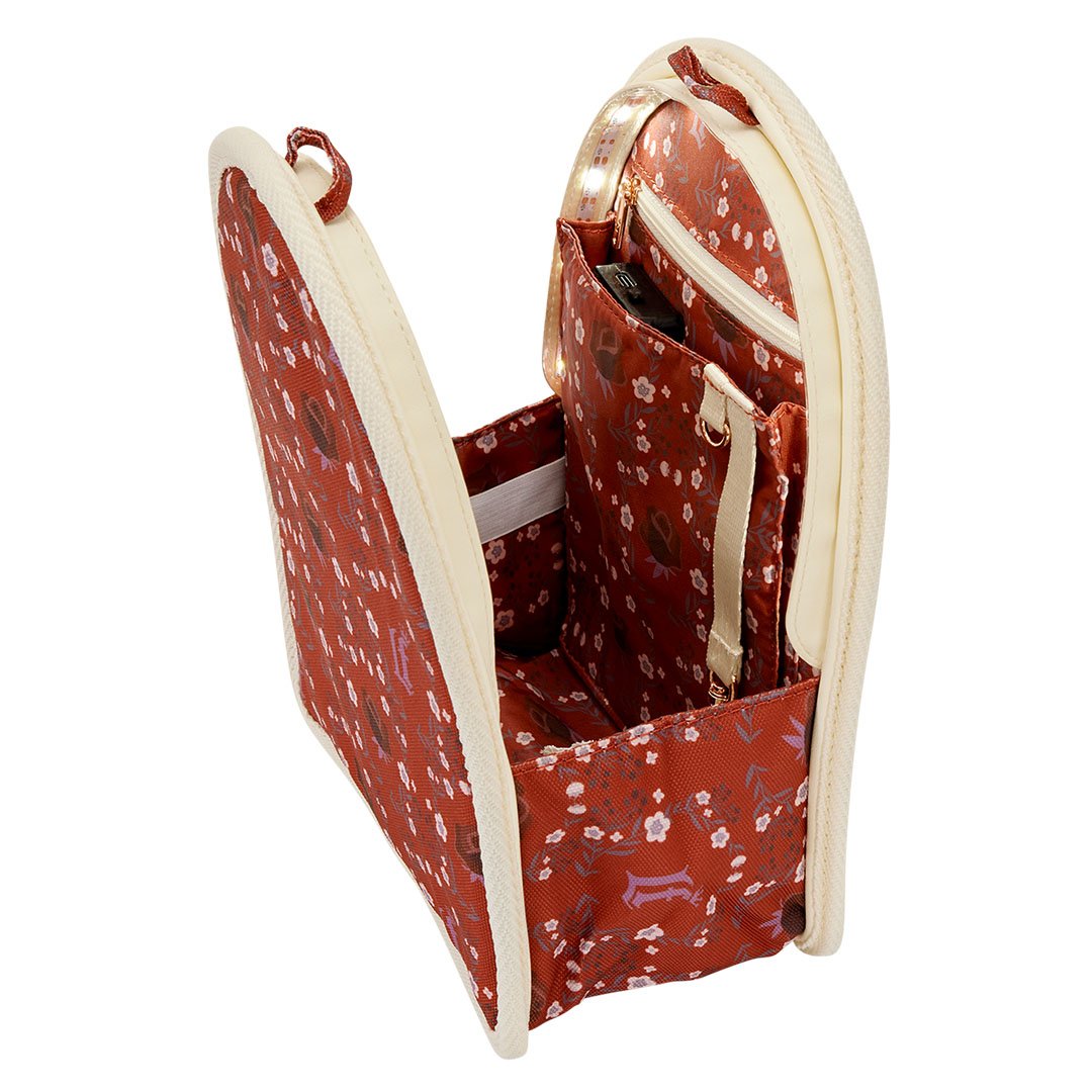 Loungefly Cream &amp; Red Floral Light-Up Mini Backpack Bag Organizer Insert