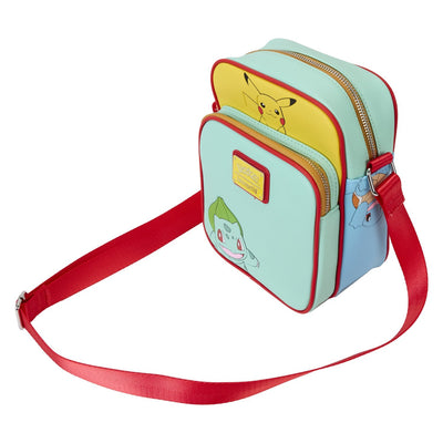 Loungefly Pokemon Color Block Starters Crossbody Bag
