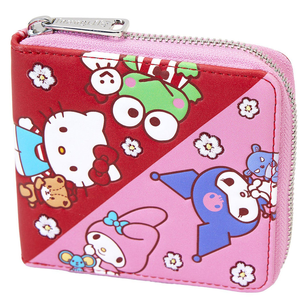 Loungefly Sanrio Hello Kitty &amp; Friends Color Block Zip Around Wallet