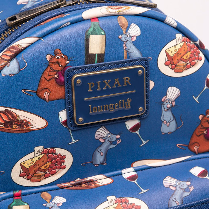 Loungefly Disney Pixar Ratatouille Remy and Emile Allover Print Mini Backpack - 707 Street Exclusive