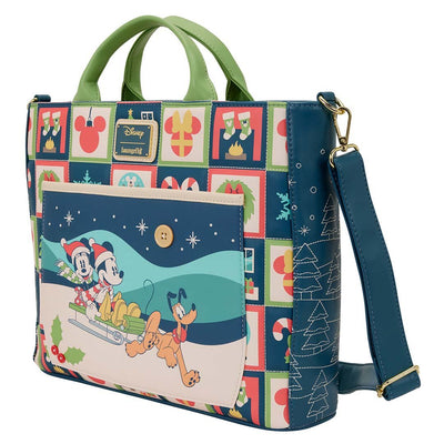 Loungefly Disney Mickey & Friends Holiday Convertible Backpack & Tote Crossbody Bag