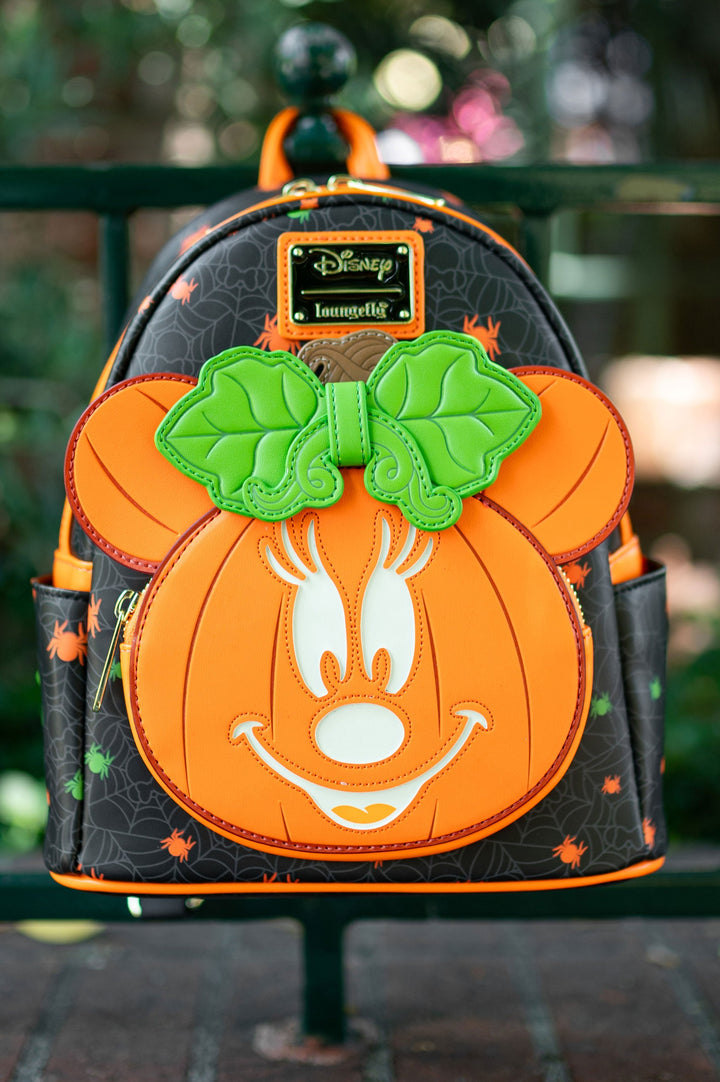 Loungefly Disney Glow in the Dark Pumpkin Minnie Mouse Mini Backpack - 707 Street Exclusive