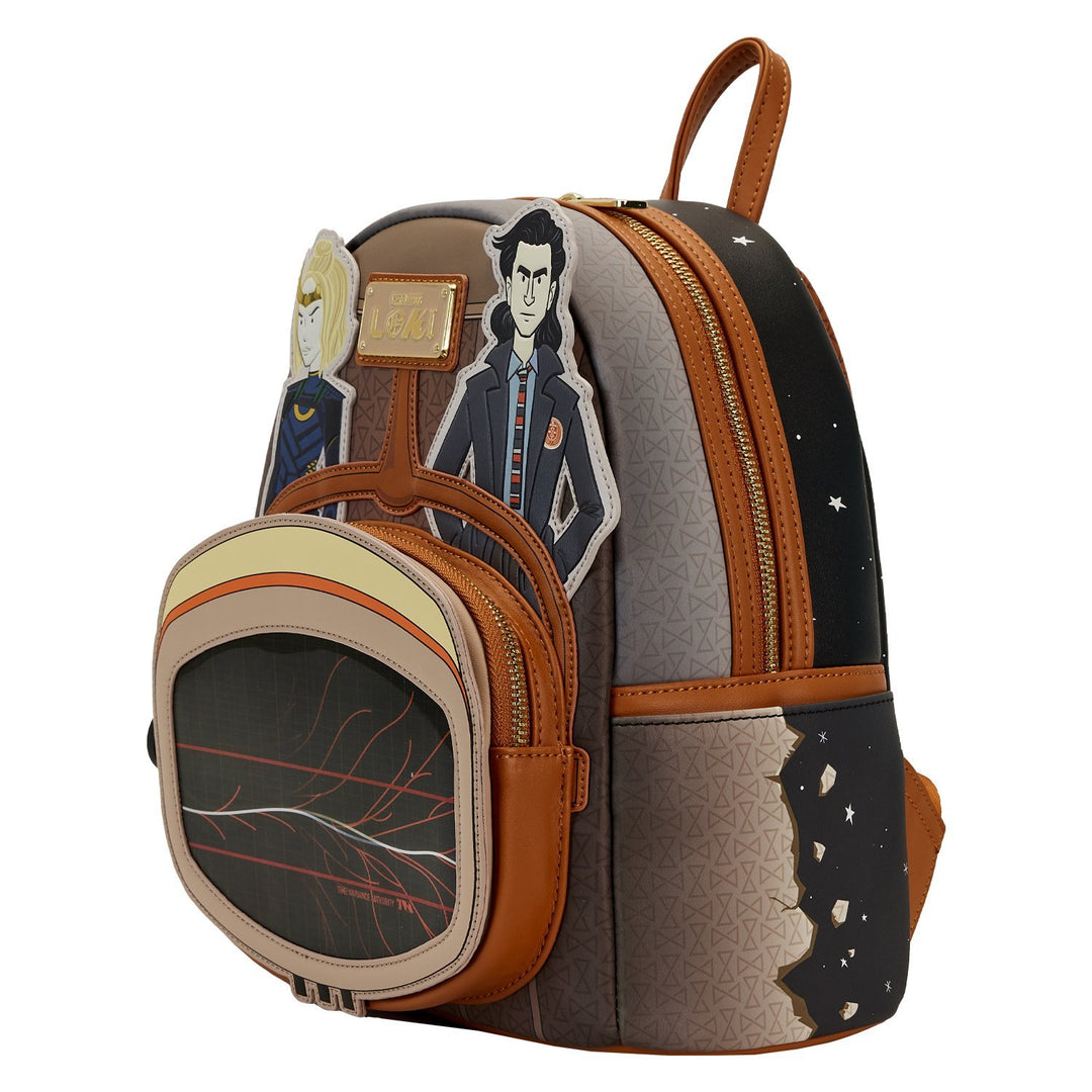 Loungefly Marvel Loki TVA Lenticular Multiverse Mini Backpack
