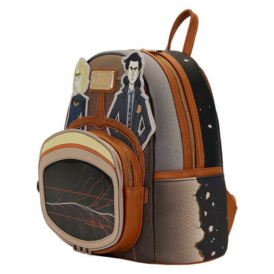Loungefly Marvel Loki TVA Lenticular Multiverse Mini Backpack