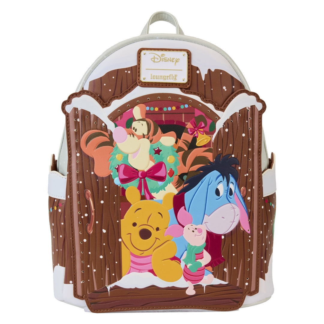 Loungefly Disney Winnie The Pooh &amp; Friends Christmas Greetings Light Up Mini Backpack