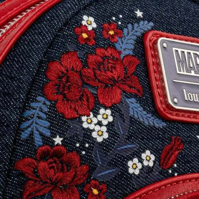 Loungefly Marvel Captain America 80th Anniversary Floral Shield Mini Backpack