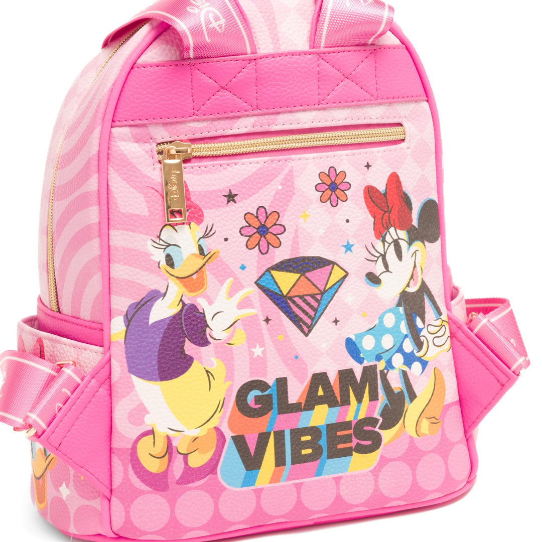 WondaPop Disney Minnie Mouse Glam Vibes 11" Vegan Leather Mini Backpack - Back 2