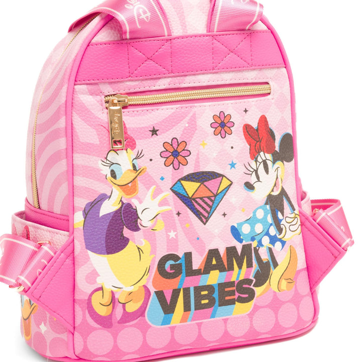 WondaPop Disney Minnie Mouse Glam Vibes 11" Vegan Leather Mini Backpack - Back 2