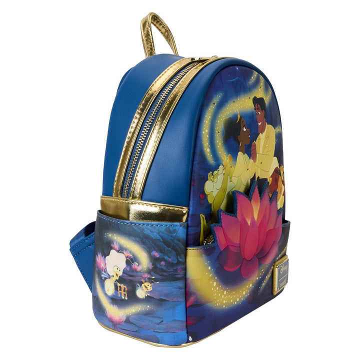 Loungefly Disney The Princess And The Frog 15th Anniversary Tiana &amp; Naveen Glow Mini Backpack