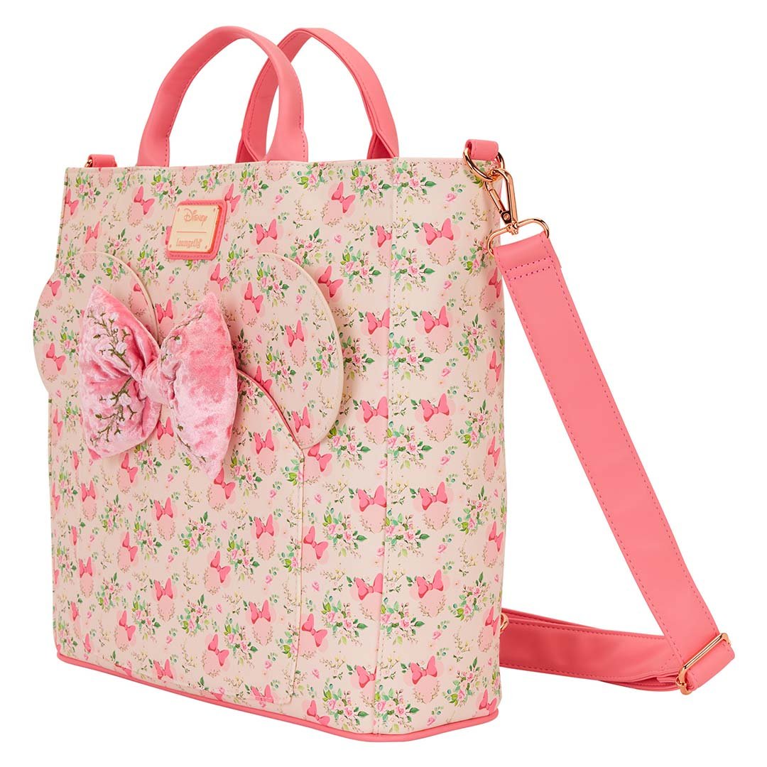 Loungefly Disney Minnie Mouse Floral Convertible Backpack &amp; Tote Bag