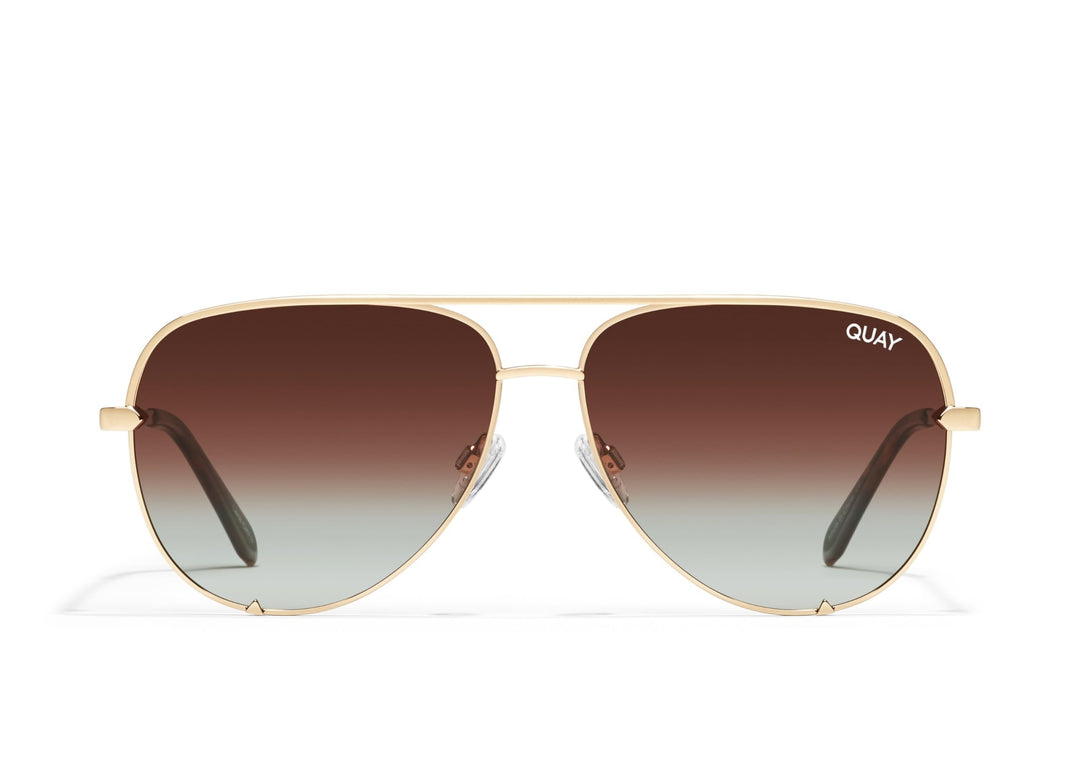 Quay Australia Unisex High Key Wire Frame Aviator Sunglasses