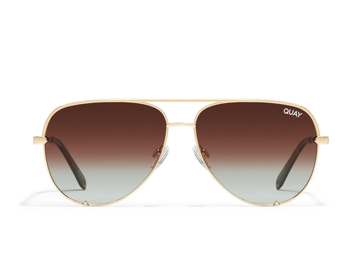 Quay Australia Unisex High Key Wire Frame Aviator Sunglasses