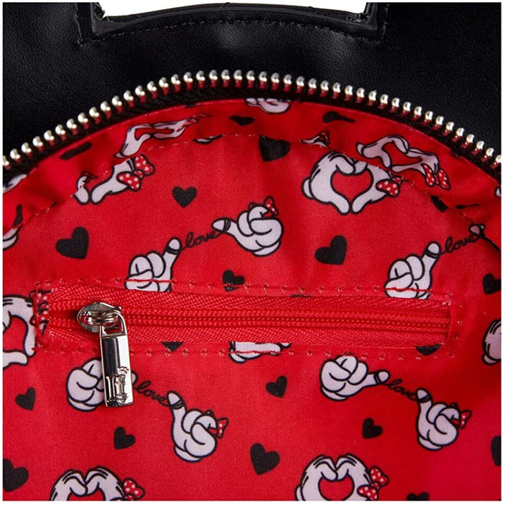 Loungefly Disney Mickey And Minnie Valentines Reversible Crossbody Bag