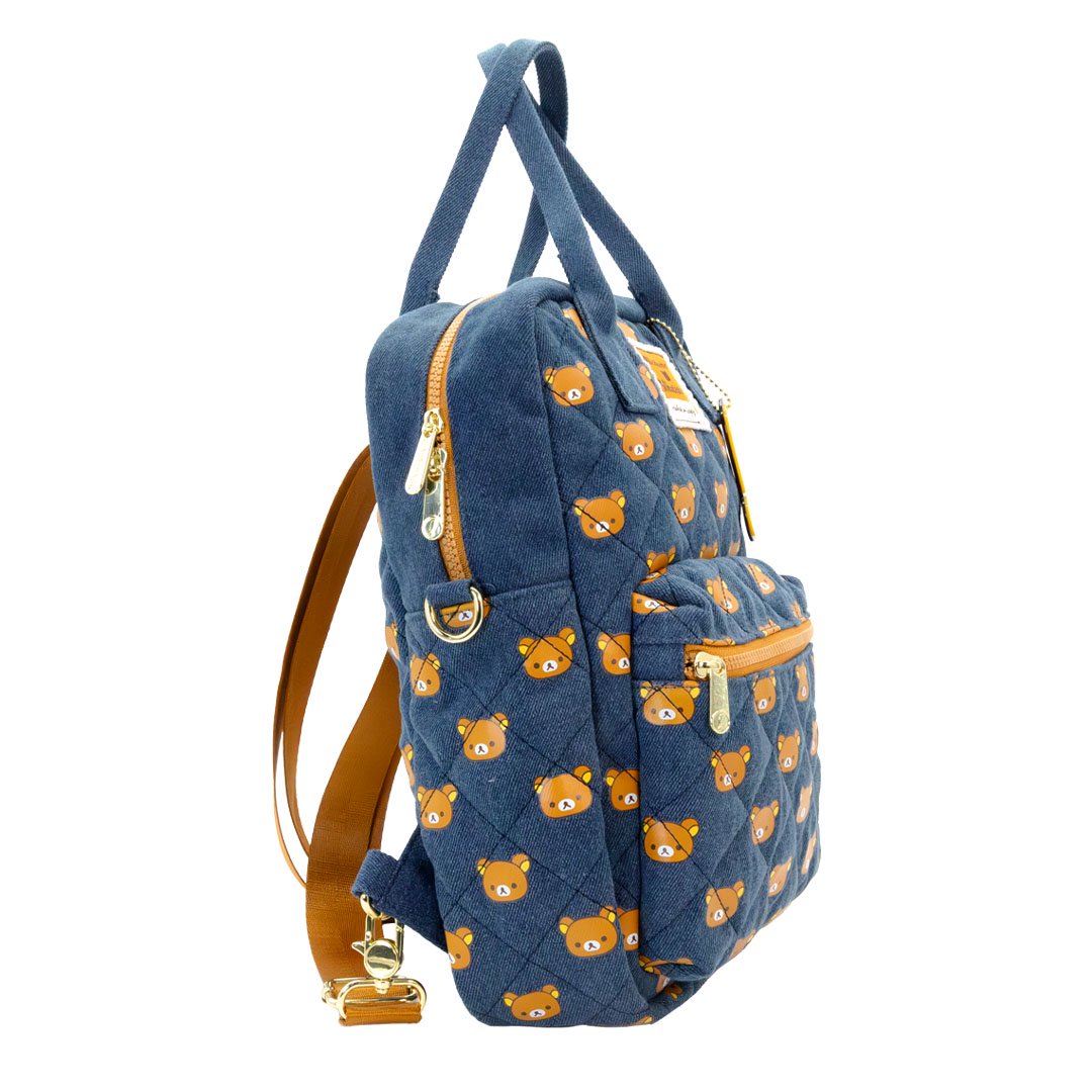 Whatever Makes You Happy Rilakkuma Quilted Reversable Convertible Square Bag
