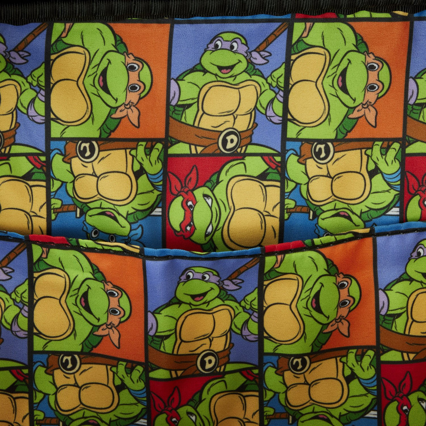 Loungefly Nickelodeon TMNT 40th Anniversary Vintage Arcade Mini Backpack - Interior Lining