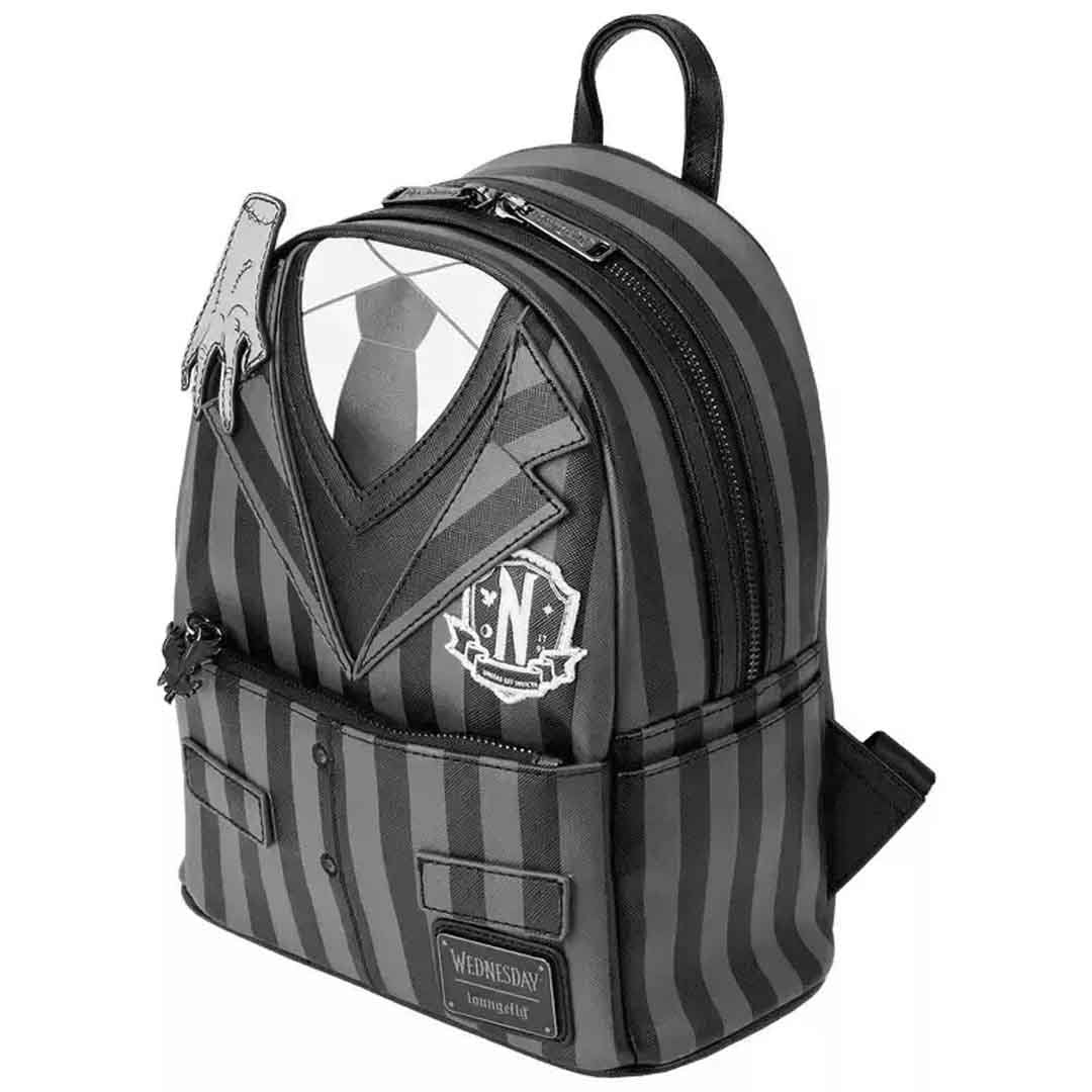 Loungefly Wednesday Addams Nevermore Cosplay Mini Backpack
