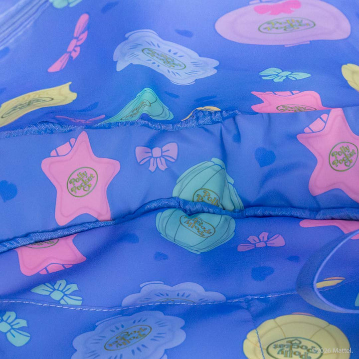 Whatever Makes You Happy Polly Pocket Oversized Heart Shaped Padded Nylon Tote Bag