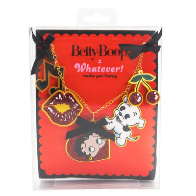 Whatever Makes You Happy Betty Boop Acrylic Charm Necklace