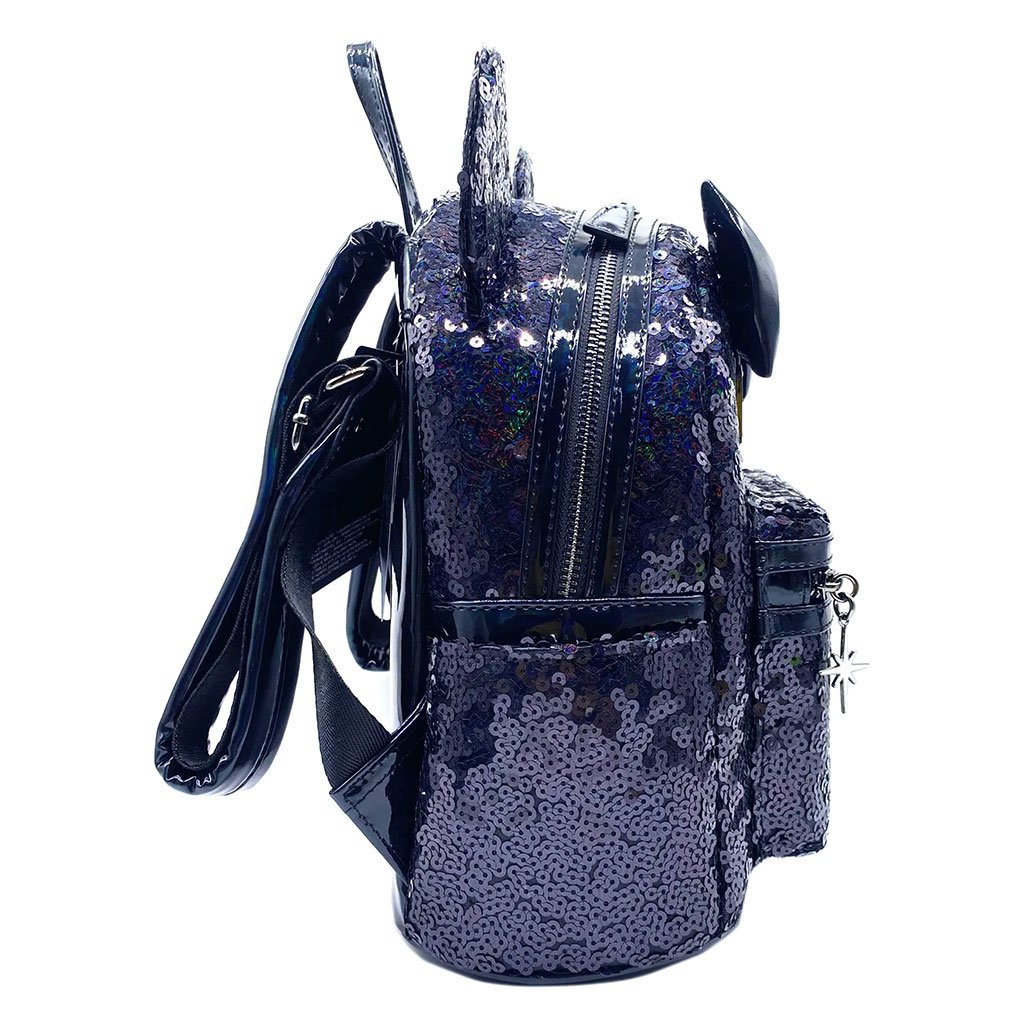 671803400047 - Loungefly Disney Minnie Mouse Celestial Dreams Sequin Mini Backpack - Side View