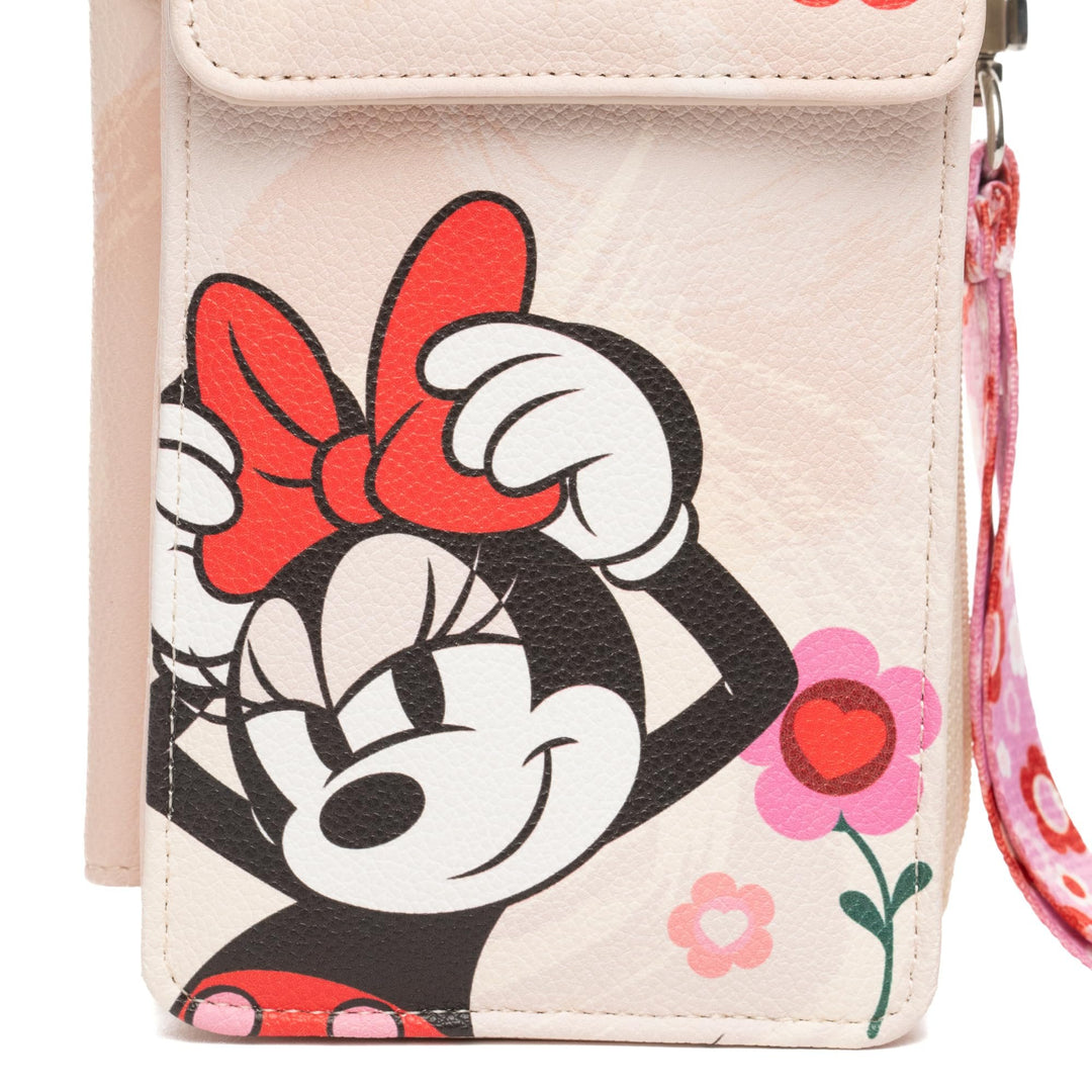 Wondapop Disney Minnie Mouse Crossbody Cell Phone Wallet Wristlet