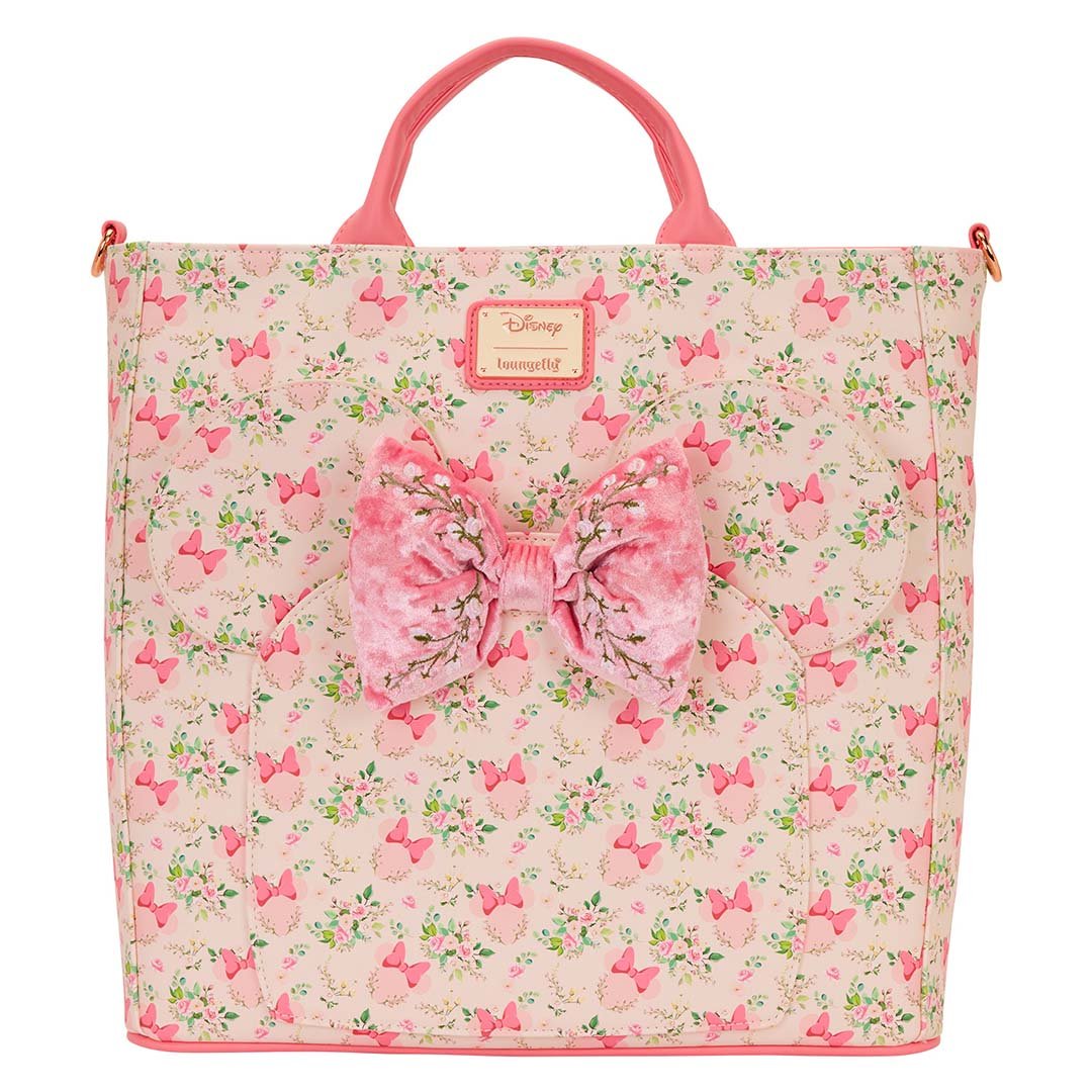 Loungefly Disney Minnie Mouse Floral Convertible Backpack &amp; Tote Bag